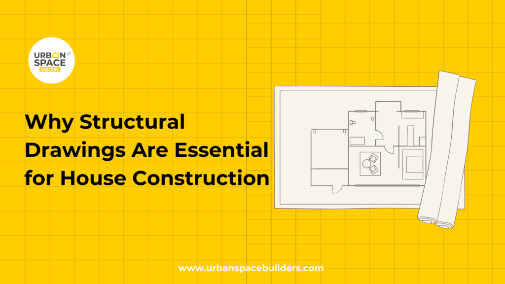 Structural drawings for residential construction by Urbanspace Builders, showcasing detailed architectural and engineering plans for projects in Chennai.