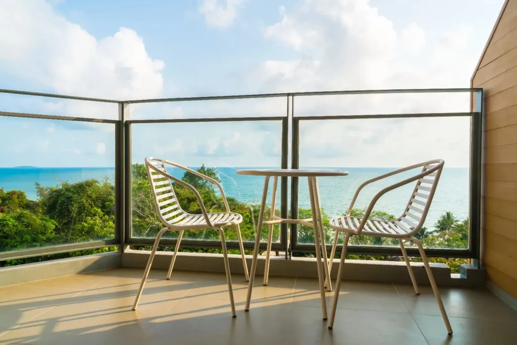balcony glass design for home